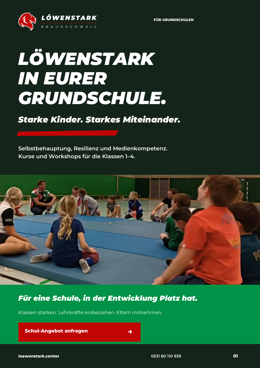 Titelseite der Grundschule-Broschüre