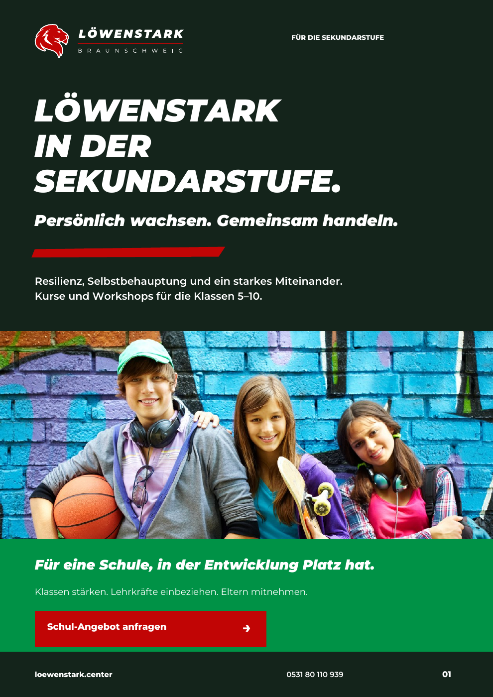 Titelseite der Sekundarstufe-Broschüre